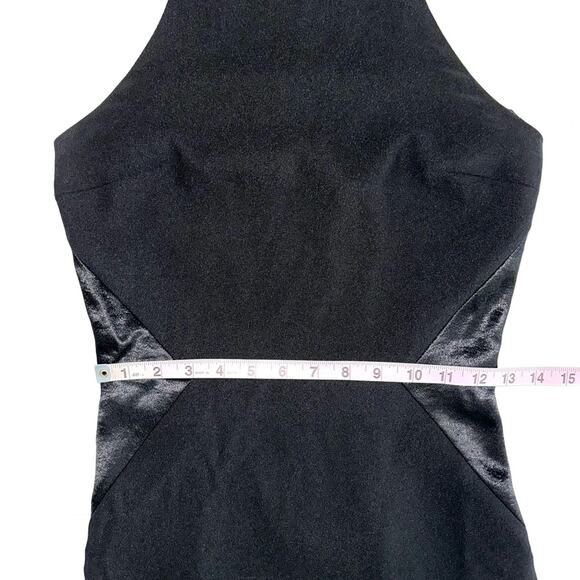 1 State Black Satin Inset Fit & Flare Dress Size XS - Picture 10 of 12